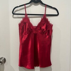 Red lace camisole L